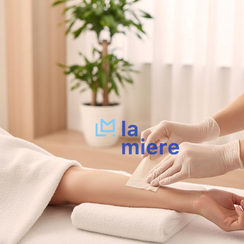 LA MIERE مجموعة لا ميري الاحترافية، لفافة إزالة الشعر من الموسلين الطبيعي، مقاومة للتمزق، لإزالة الشعر، عرض 2.5 بوصة × 100 ياردة - Image 3